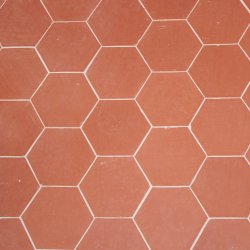 Materials of yesteryear: RED HEXAGONAL TILE 14x0.8