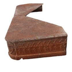 Materials of yesteryear: PAIR OF RUSTY CAST IRON FIREPLACE CORNERS