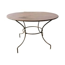 Materials of yesteryear: LARGE ROUND IRON TABLE D110