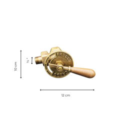 Materials of yesteryear: BRASS VALVE WITH WOODEN HANDLE