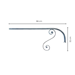 Materials of yesteryear: PROVENÇAL SPOUT WITH VOLUTE 22MM