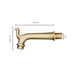 Materials of yesteryear: FOUNTAIN SPOUT WITH BUCKET HOOK 13 CM