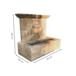 Materials of yesteryear: WALL FOUNTAIN WITH SPOUT H160