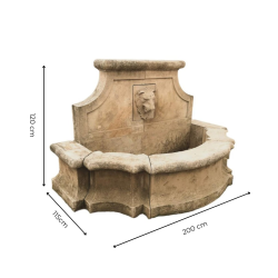 Materials of yesteryear: WALL FOUNTAIN WITH LION'S HEAD H120
