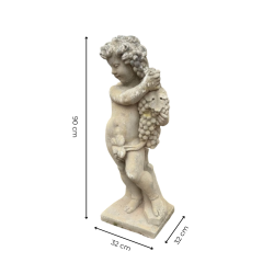 Materials of yesteryear: PUTTO STATUE GRAPE STONE H90