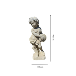 Materials of yesteryear: PUTTO STATUE MUSICIAN CYMBAL H70