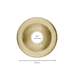 Materials of yesteryear: SINGLE ROUND ROSETTE 10 CM - 3/4
