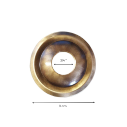 Materials of yesteryear: SINGLE ROUND ROSETTE 8 CM - 3/4