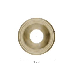 Materials of yesteryear: SINGLE ROUND BRASS ROSETTE 10CM