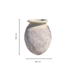 Materials of yesteryear: OLIVE JAR WITH CLASSIC IVORY PATINA H130