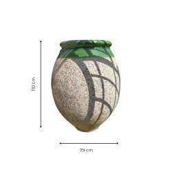 Materials of yesteryear: OLIVE JAR CLASSIC GREEN ENAMEL OLIVE JAR H110