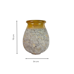 Materials of yesteryear: BIOT JAR WITH YELLOW COLLAR H70