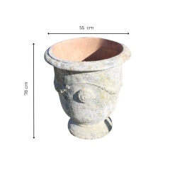 Materials of yesteryear : ANDUZE VASE IN RECONSTITUTED STONE MM H78