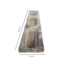 Materials of yesteryear: STONE TROUGH 3 BOWLS L220