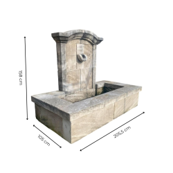 Materials of yesteryear: WALL FOUNTAIN WITH STONE COPINGS AND SPOUT