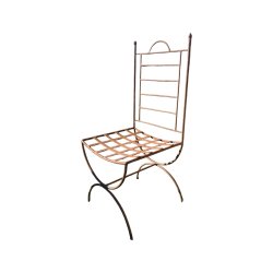 Materials of yesteryear: QUADRILLED IRON CHAIR H107