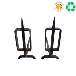 PARE DE CHENETS ANCIENS H36