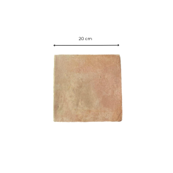 Matériaux d'Antan :  CARREAUX PAILLE ROSE EN TERRE CUITE 20x20x2