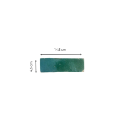 Materials of yesteryear: ZELLIGE GREEN 14.5x4.5x2.5