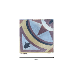Materials of yesteryear: SET OF PATTERNED CEMENT TILES (11.5M2)
