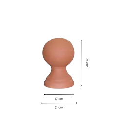 Materials of yesteryear: RED TERRACOTTA BALL HALLMARK H35
