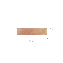 Materials of yesteryear: beveled terracotta SKIRTING BOARD 30x7x1.3