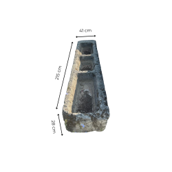 Materials of yesteryear: STONE TROUGH 3 BOWLS L215