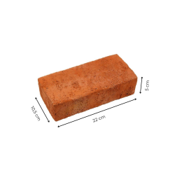Materials of yesteryear: RED AGED SOLID REFRACTORY BRICK 22x10.5x5