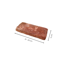 Materials of yesteryear: RED TERRACOTTA BRIQUETTE 21.5 x 3 x 11