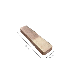 Matériaux d'Antan : BRIQUETTE OXYDEE NEUF FAIT MAIN A L'ANCIENNE 21x5x2,5
