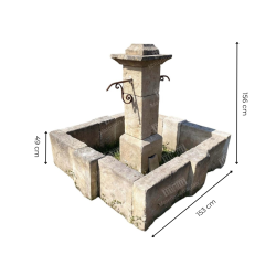 Matériaux d'Antan : FONTAINE CENTRALE CARRÉE H150