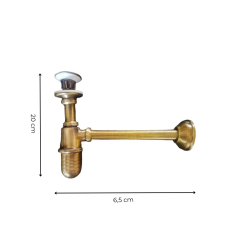Materials of yesteryear: BRASS SIPHON WITH 6.5 CM DRAIN