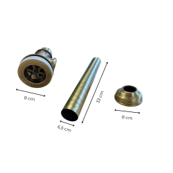 Materials of yesteryear: BRASS SIPHON WITH 8 CM DRAIN