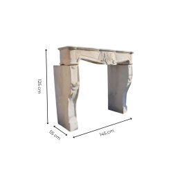 Materials of yesteryear: RESTORED FIREPLACE WITH SHELL PATTERN H125