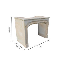 Materials of yesteryear: SOLID STONE FIREPLACE H120