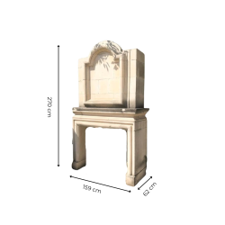 Materials of yesteryear: SOLID STONE TRUMEAU FIREPLACE H270