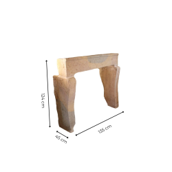 Materials of yesteryear : SOLID STONE HEART FIREPLACE H124