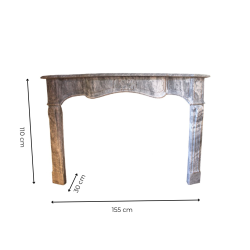 Materials of yesteryear: GREY MARBLE FIREPLACE SHELL H110