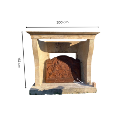 Materials of yesteryear: BURGUNDY STONE FIREPLACE H162