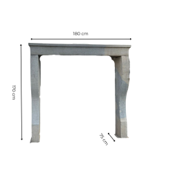 Materials of yesteryear: OLD LOUIS XIII TYPE FIREPLACE IN HARD STONE