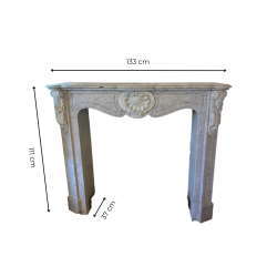 Materials of yesteryear: ANTIQUE WHITE MARBLE FIREPLACE H104