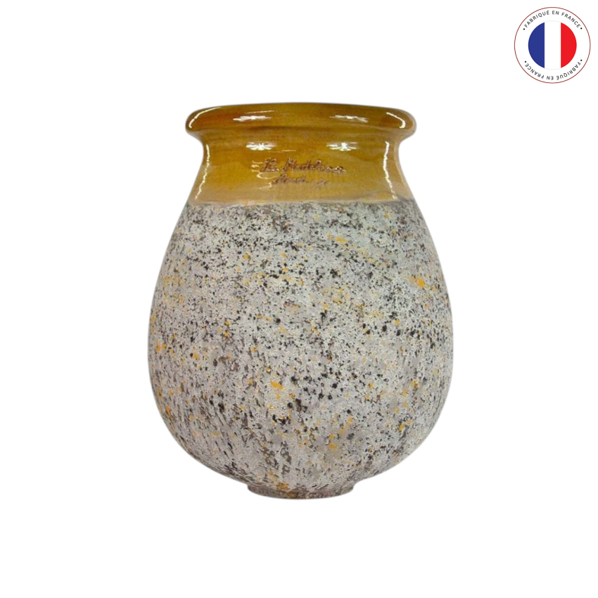 Matériaux d'antan : JARRE BIOT GOUTTE COL JAUNE H92