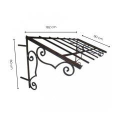 Materials of yesteryear: 1-PART WROUGHT IRON CANOPY H80