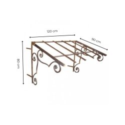 Matériaux d'Antan : PETITE MARQUISE 1 PAN EN FER FORGE H80