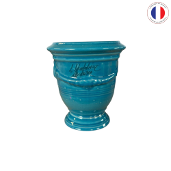 Materials of yesteryear: TURQUOISE ANDUZE VASE N°7 H14