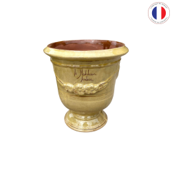 Materials of yesteryear: YELLOW ANDUZE TRADITIONAL VASE H22