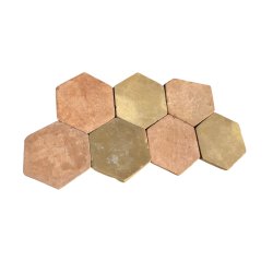 Materials of yesteryear: 15x1.5 hexagonal terracotta