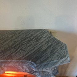 Matériaux d'Antan : CHEMINEE MARBRE GRIS COQUILLAGE H110