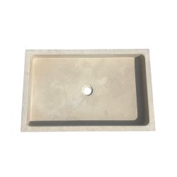 VASQUE BEIGE EN PIERRE L70