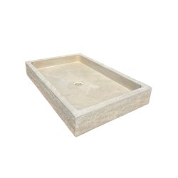 VASQUE BEIGE EN PIERRE L70